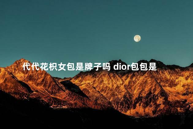 代代花枳女包是牌子吗 dior包包是什么牌子